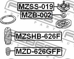 Febest MZSS-019 - Fjäderbens-stödlager xdelar.se