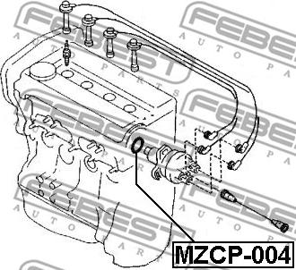 Febest MZCP-004 - Packning, tändfördelare xdelar.se