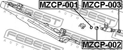 Febest MZCP-001 - Tätning, munstyckshållare xdelar.se