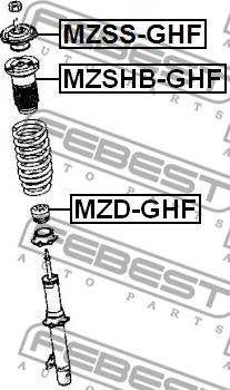 Febest MZSHB-GHF - Skyddskåpa / bälg, stötdämpare xdelar.se