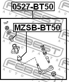 Febest MZSB-BT50 - Bussning, styrstag xdelar.se