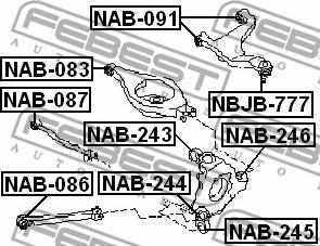 Febest NAB-091 - Länkarmsbussning xdelar.se