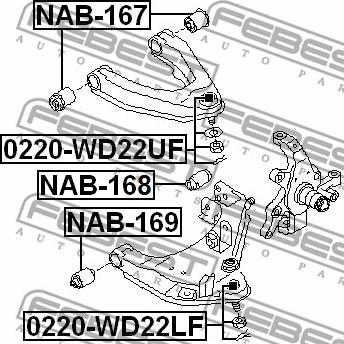 Febest NAB-167 - Länkarmsbussning xdelar.se