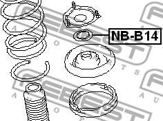 Febest NB-B14 - Rullager, fjäderbenslager xdelar.se