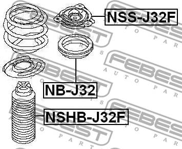 Febest NB-J32 - Rullager, fjäderbenslager xdelar.se