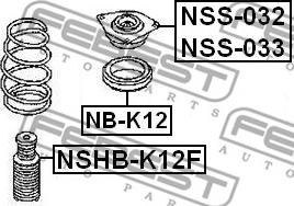 Febest NSHB-K12F - Gummibuffert, fjädring xdelar.se