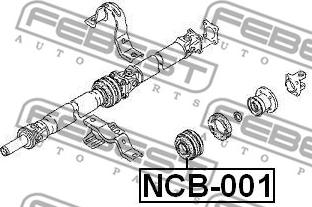 Febest NCB-001 - Upphängning, kardanaxel xdelar.se