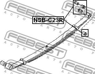 Febest NSB-C23R - Bussning, bladfjäder xdelar.se