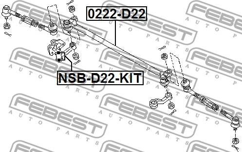 Febest NSB-D22-KIT - Bussning, styrstag xdelar.se