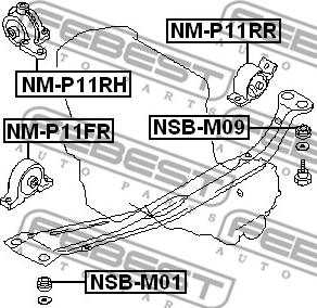 Febest NSB-M01 - Upphängning, axelstomme xdelar.se