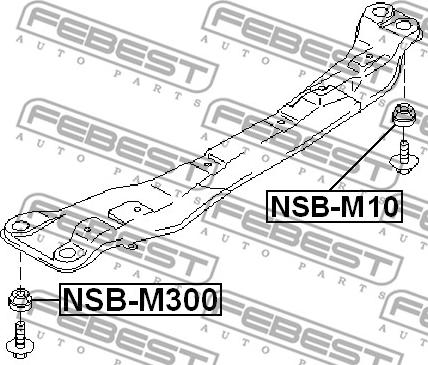 Febest NSB-M300 - Upphängning, axelstomme xdelar.se