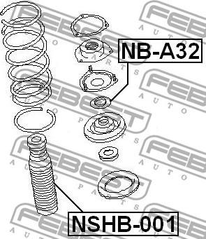 Febest NSHB-001 - Gummibuffert, fjädring xdelar.se