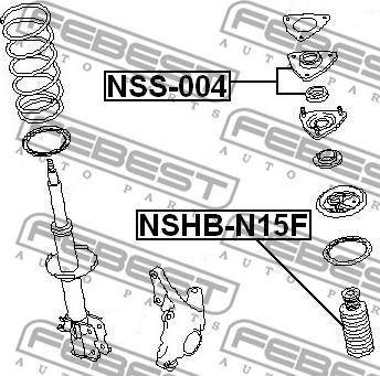 Febest NSHB-N15F - Gummibuffert, fjädring xdelar.se