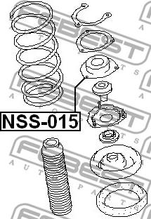 Febest NSS-015 - Fjäderbens-stödlager xdelar.se