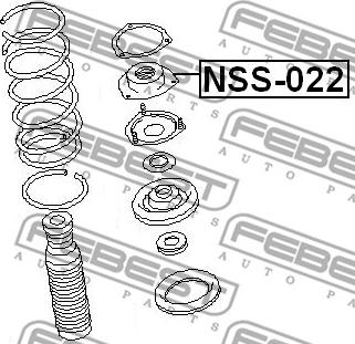 Febest NSS-022 - Fjäderbens-stödlager xdelar.se