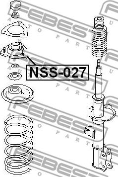 Febest NSS-027 - Fjäderbens-stödlager xdelar.se