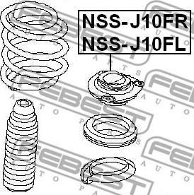 Febest NSS-J10FL - Fjäderbens-stödlager xdelar.se