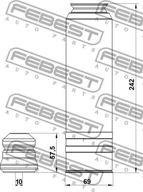 Febest OPSHB-ASJR-KIT - Dammskyddsats, stötdämpare xdelar.se