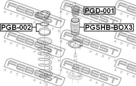 Febest PGB-002 - Rullager, fjäderbenslager xdelar.se