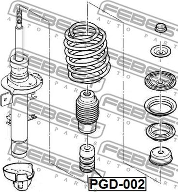 Febest PGD-002 - Gummibuffert, fjädring xdelar.se