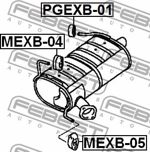 Febest PGEXB-01 - Hållare, avgassystem xdelar.se