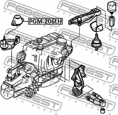 Febest PGM-206LH - Motormontering xdelar.se