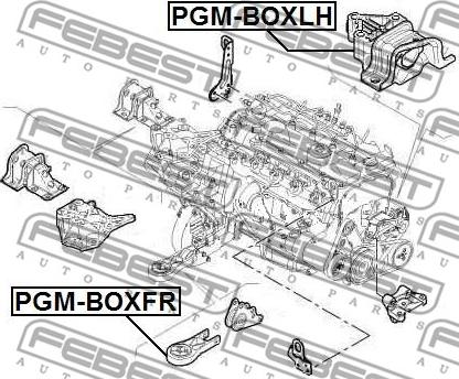 Febest PGM-BOXFR - Motormontering xdelar.se