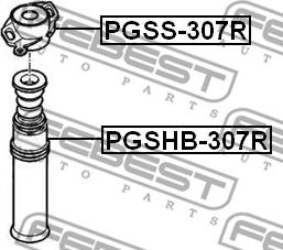 Febest PGSHB-307R - Dammskyddsats, stötdämpare xdelar.se