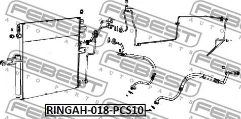 Febest RINGAH-018-PCS10 - Tätningsring, AC-ledning xdelar.se