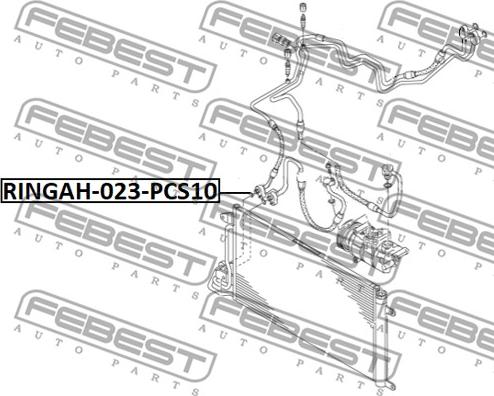 Febest RINGAH-023-PCS10 - Tätningsring xdelar.se