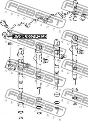 Febest RINGFL-007-PCS10 - O-ring, instrutning xdelar.se