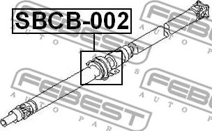 Febest SBCB-002 - Upphängning, kardanaxel xdelar.se