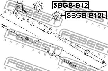 Febest SBGB-B12L - Bussning, styrväxel xdelar.se