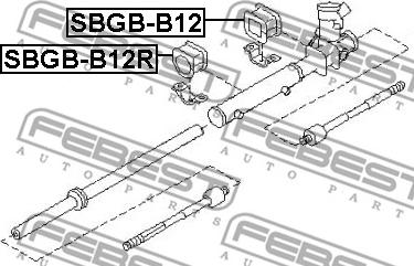 Febest SBGB-B12R - Bussning, styrväxel xdelar.se