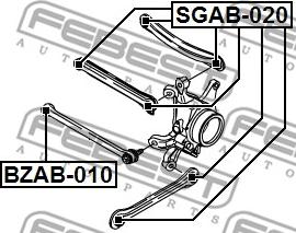 Febest SGAB-020 - Länkarmsbussning xdelar.se