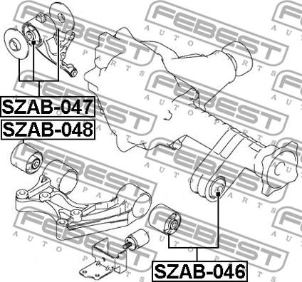 Febest SZAB-047 - Fäste, differential xdelar.se