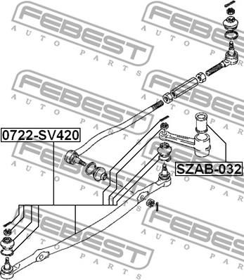 Febest SZAB-032 - Styrarmsbussning xdelar.se