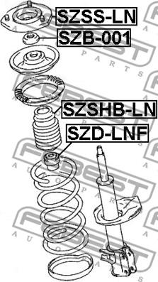 Febest SZB-001 - Rullager, fjäderbenslager xdelar.se