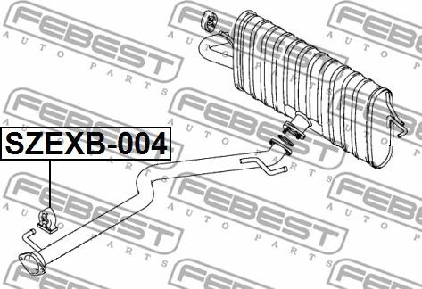 Febest SZEXB-004 - Monteringssats, avgassystem xdelar.se