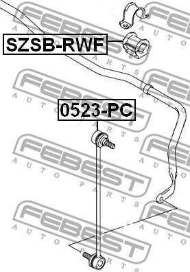 Febest SZSB-RWF - Bussning, krängningshämare xdelar.se