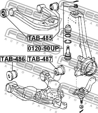 Febest TAB-485 - Länkarmsbussning xdelar.se