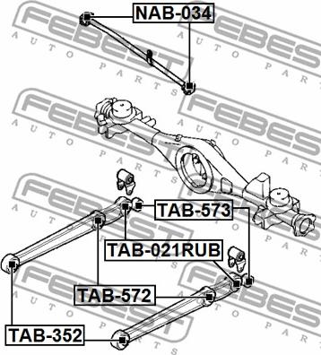 Febest TAB-572 - Länkarmsbussning xdelar.se