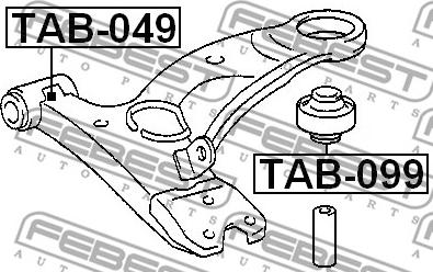 Febest TAB-099 - Länkarmsbussning xdelar.se