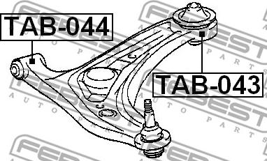 Febest TAB-043 - Länkarmsbussning xdelar.se