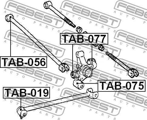 Febest TAB-019 - Länkarmsbussning xdelar.se