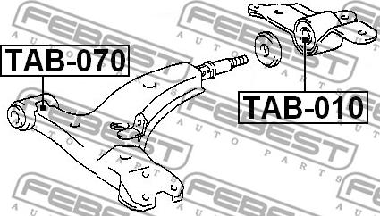 Febest TAB-070 - Länkarmsbussning xdelar.se