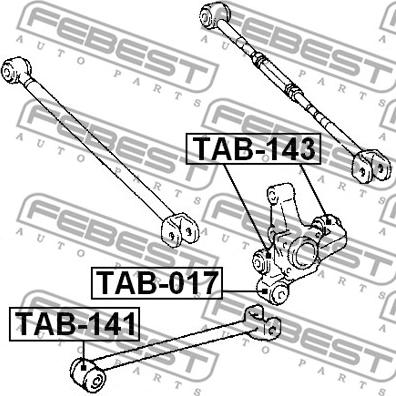 Febest TAB-143 - Länkarmsbussning xdelar.se