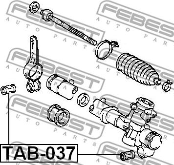 Febest TAB-037 - Bussning, styrväxel xdelar.se