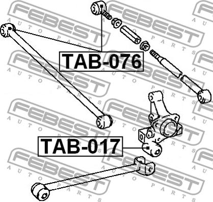 Febest TAB-076 - Länkarmsbussning xdelar.se