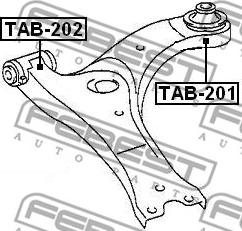 Febest TAB-202 - Länkarmsbussning xdelar.se